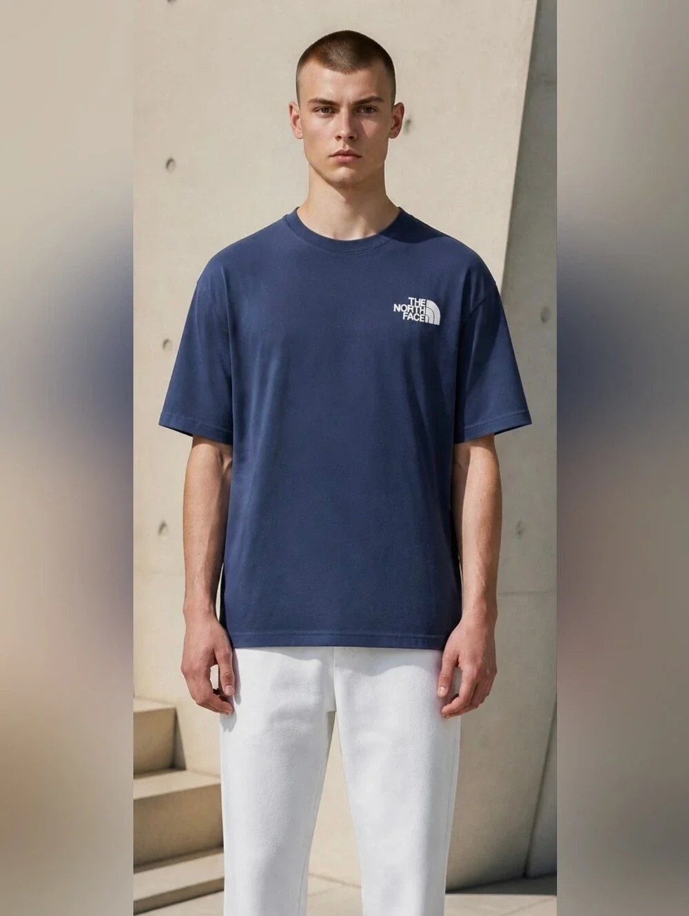 The North Face Navy Short-Sleeve Logo Tee